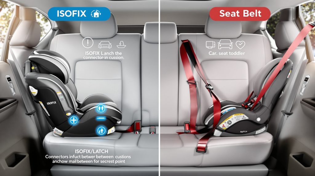 ISOFIX vs Seat Belt Comparison of child seat installation methods